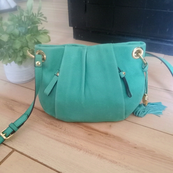 Vince Camuto Bags Vince Camuto Green Leathersuede Crossbody